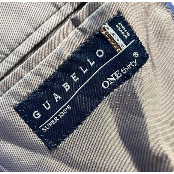 Paul Fredrick Suit Jacket & Pants Men's Size 42L 36W 130’s Wool Gray Pinstripes - Picture 4 of 6